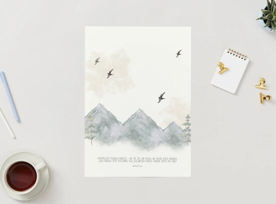 Par putniem - digitālais plakāts | Mateja 6:26