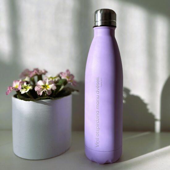 Ūdens pudele ceriņkrāsā